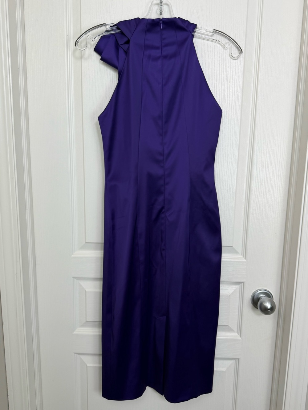 New Karen Millen Cocktail Formal Evening Dress Size 6 Purple - Picture 4 of 9